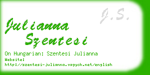 julianna szentesi business card